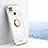 Custodia Silicone Ultra Sottile Morbida Cover con Magnetico Anello Supporto XL1 per Xiaomi POCO C3 Bianco