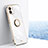 Custodia Silicone Ultra Sottile Morbida Cover con Magnetico Anello Supporto XL1 per Xiaomi Poco C50 Bianco