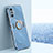 Custodia Silicone Ultra Sottile Morbida Cover con Magnetico Anello Supporto XL1 per Xiaomi Poco F4 GT 5G Blu