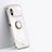 Custodia Silicone Ultra Sottile Morbida Cover con Magnetico Anello Supporto XL1 per Xiaomi Poco M4 5G Bianco