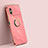 Custodia Silicone Ultra Sottile Morbida Cover con Magnetico Anello Supporto XL1 per Xiaomi Poco M4 5G Rosa Caldo