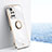Custodia Silicone Ultra Sottile Morbida Cover con Magnetico Anello Supporto XL1 per Xiaomi Redmi 10 4G Bianco