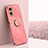 Custodia Silicone Ultra Sottile Morbida Cover con Magnetico Anello Supporto XL1 per Xiaomi Redmi 10 5G Rosa Caldo