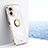 Custodia Silicone Ultra Sottile Morbida Cover con Magnetico Anello Supporto XL1 per Xiaomi Redmi 11 Prime 5G Bianco