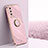 Custodia Silicone Ultra Sottile Morbida Cover con Magnetico Anello Supporto XL1 per Xiaomi Redmi 9 Power Rosa