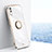 Custodia Silicone Ultra Sottile Morbida Cover con Magnetico Anello Supporto XL1 per Xiaomi Redmi 9A Bianco