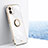 Custodia Silicone Ultra Sottile Morbida Cover con Magnetico Anello Supporto XL1 per Xiaomi Redmi A1 Bianco