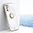 Custodia Silicone Ultra Sottile Morbida Cover con Magnetico Anello Supporto XL1 per Xiaomi Redmi Note 10T 5G Bianco
