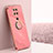 Custodia Silicone Ultra Sottile Morbida Cover con Magnetico Anello Supporto XL1 per Xiaomi Redmi Note 9 Rosa Caldo