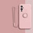 Custodia Silicone Ultra Sottile Morbida Cover con Magnetico Anello Supporto Z01 per OnePlus 9 5G Rosa