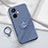 Custodia Silicone Ultra Sottile Morbida Cover con Magnetico Anello Supporto Z01 per OnePlus Nord CE 3 5G Grigio Lavanda