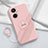 Custodia Silicone Ultra Sottile Morbida Cover con Magnetico Anello Supporto Z01 per OnePlus Nord CE 3 Lite 5G Rosa