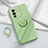 Custodia Silicone Ultra Sottile Morbida Cover con Magnetico Anello Supporto Z01 per Vivo V23 5G Verde