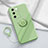 Custodia Silicone Ultra Sottile Morbida Cover con Magnetico Anello Supporto Z01 per Vivo V27 5G Verde