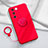 Custodia Silicone Ultra Sottile Morbida Cover con Magnetico Anello Supporto Z01 per Vivo V27 Pro 5G Rosso