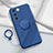 Custodia Silicone Ultra Sottile Morbida Cover con Magnetico Anello Supporto Z01 per Vivo V27e 5G Blu