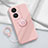 Custodia Silicone Ultra Sottile Morbida Cover con Magnetico Anello Supporto Z01 per Vivo V29 Lite 5G Rosa