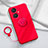 Custodia Silicone Ultra Sottile Morbida Cover con Magnetico Anello Supporto Z01 per Vivo V29 Lite 5G Rosso