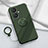 Custodia Silicone Ultra Sottile Morbida Cover con Magnetico Anello Supporto Z01 per Vivo V29 Lite 5G Verde Notte