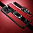 Custodia Silicone Ultra Sottile Morbida Cover con Magnetico Anello Supporto Z01 per Vivo Y02t Rosso