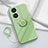 Custodia Silicone Ultra Sottile Morbida Cover con Magnetico Anello Supporto Z01 per Vivo Y78 5G Verde