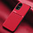 Custodia Silicone Ultra Sottile Morbida Cover con Magnetico per Huawei P50 Pro Rosso