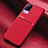 Custodia Silicone Ultra Sottile Morbida Cover con Magnetico per Vivo Y73 (2021) Rosso