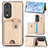 Custodia Silicone Ultra Sottile Morbida Cover con Magnetico S01D per Huawei Honor 80 Pro 5G Oro