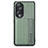 Custodia Silicone Ultra Sottile Morbida Cover con Magnetico S01D per Huawei Honor 90 5G Verde