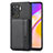 Custodia Silicone Ultra Sottile Morbida Cover con Magnetico S01D per Oppo A94 4G Nero