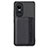 Custodia Silicone Ultra Sottile Morbida Cover con Magnetico S01D per Oppo Reno10 5G Nero