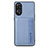 Custodia Silicone Ultra Sottile Morbida Cover con Magnetico S01D per Oppo Reno8 T 4G Blu