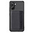 Custodia Silicone Ultra Sottile Morbida Cover con Magnetico S01D per Realme 10 4G Nero