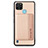 Custodia Silicone Ultra Sottile Morbida Cover con Magnetico S01D per Realme C21Y Oro