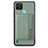 Custodia Silicone Ultra Sottile Morbida Cover con Magnetico S01D per Realme C21Y Verde