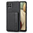 Custodia Silicone Ultra Sottile Morbida Cover con Magnetico S01D per Samsung Galaxy A12 Nero