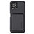 Custodia Silicone Ultra Sottile Morbida Cover con Magnetico S01D per Samsung Galaxy A22 4G Nero