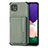 Custodia Silicone Ultra Sottile Morbida Cover con Magnetico S01D per Samsung Galaxy A22 5G Verde