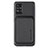 Custodia Silicone Ultra Sottile Morbida Cover con Magnetico S01D per Samsung Galaxy A51 4G Nero