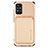 Custodia Silicone Ultra Sottile Morbida Cover con Magnetico S01D per Samsung Galaxy A71 4G A715 Oro