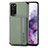 Custodia Silicone Ultra Sottile Morbida Cover con Magnetico S01D per Samsung Galaxy S20 5G Verde