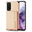 Custodia Silicone Ultra Sottile Morbida Cover con Magnetico S01D per Samsung Galaxy S20 Oro