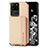 Custodia Silicone Ultra Sottile Morbida Cover con Magnetico S01D per Samsung Galaxy S20 Ultra Oro