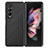 Custodia Silicone Ultra Sottile Morbida Cover con Magnetico S01D per Samsung Galaxy Z Fold3 5G Nero