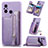 Custodia Silicone Ultra Sottile Morbida Cover con Magnetico S01D per Xiaomi Poco C55 Viola