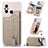 Custodia Silicone Ultra Sottile Morbida Cover con Magnetico S01D per Xiaomi Redmi 11A 4G Khaki