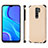 Custodia Silicone Ultra Sottile Morbida Cover con Magnetico S01D per Xiaomi Redmi 9 Prime India Oro