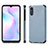 Custodia Silicone Ultra Sottile Morbida Cover con Magnetico S01D per Xiaomi Redmi 9A Blu