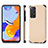 Custodia Silicone Ultra Sottile Morbida Cover con Magnetico S01D per Xiaomi Redmi Note 11 Pro 5G Oro