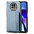 Custodia Silicone Ultra Sottile Morbida Cover con Magnetico S01D per Xiaomi Redmi Note 9T 5G Blu